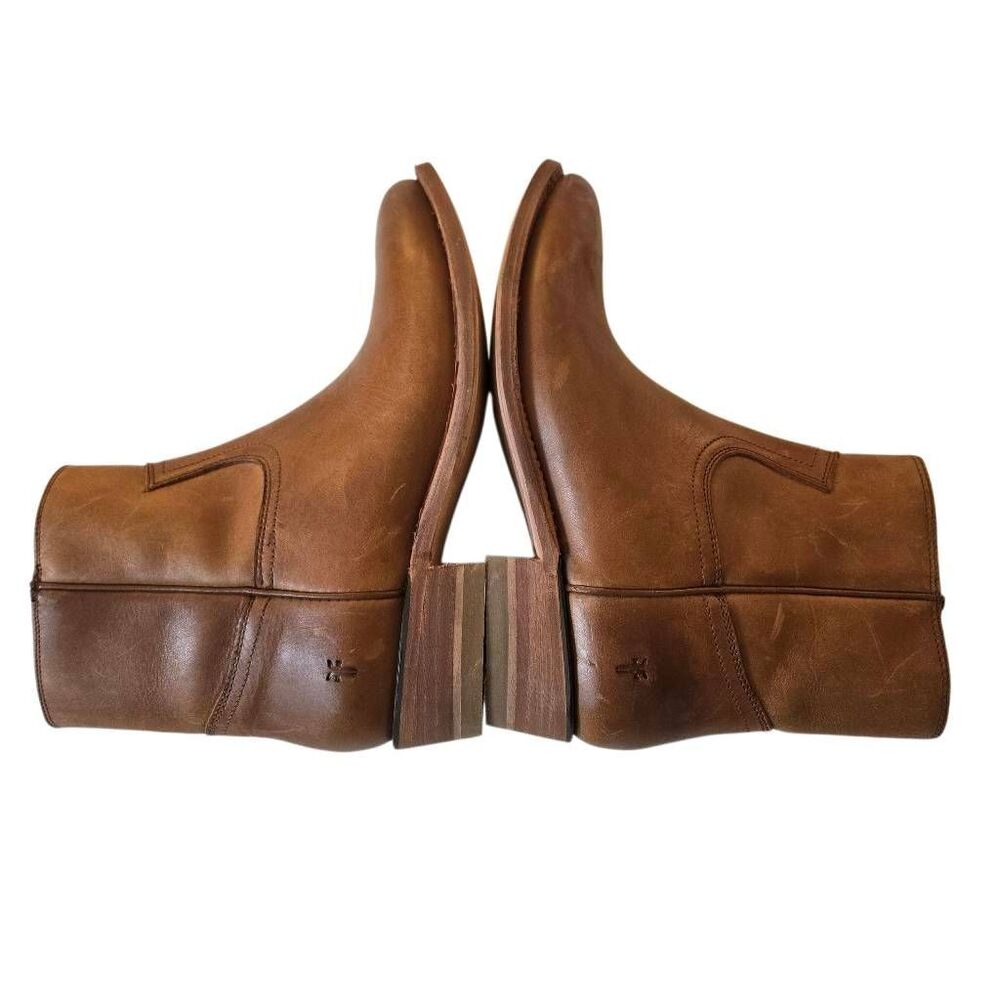 Frye Womens Billy Inside Zip Leather Caramel Bootie Size 8.5B - Picture 8 of 12